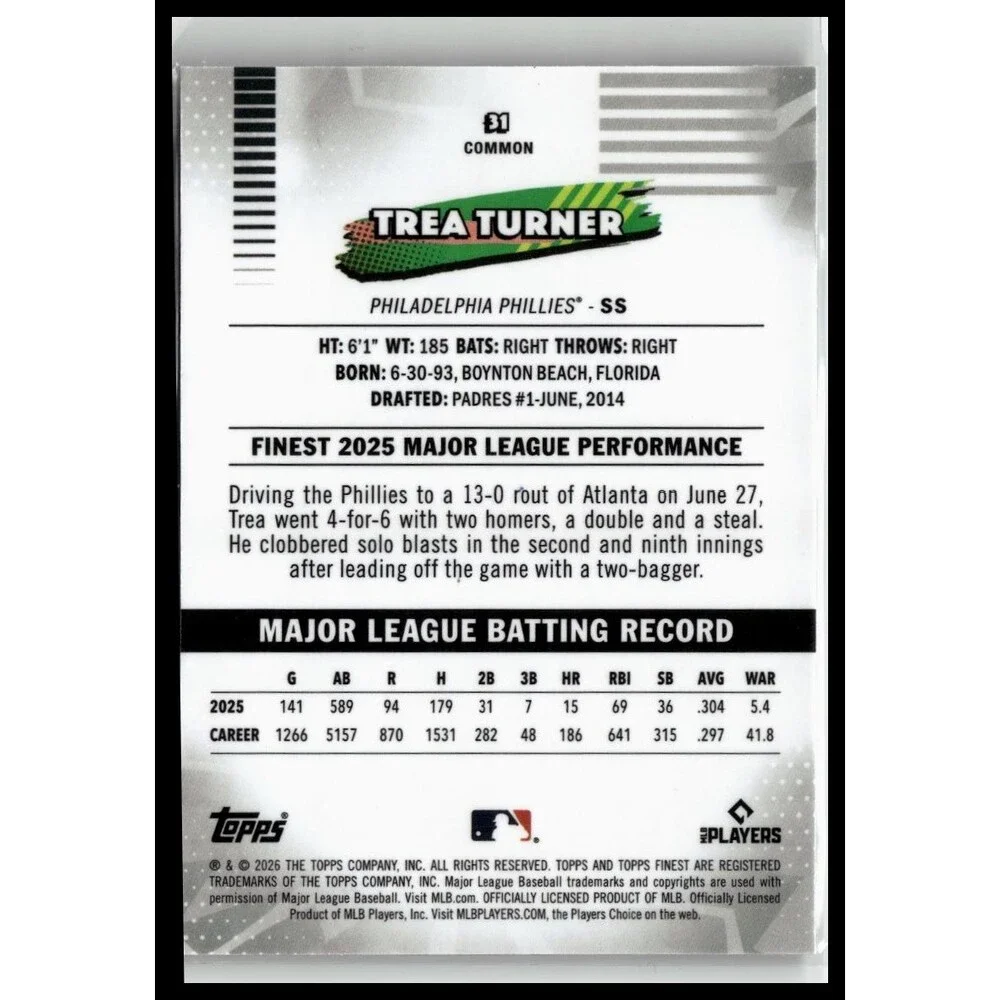 2026 Finest Trea Turner Geometric Refractors